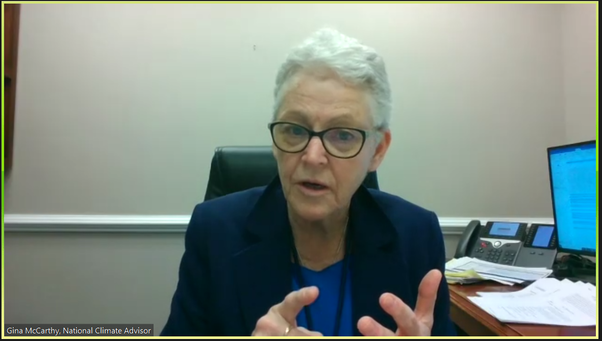 Pictured: National Climate Advisor Gina McCarthy Source: 2021 ACORE Policy Forum