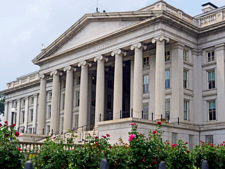 The U.S. Treasury building
