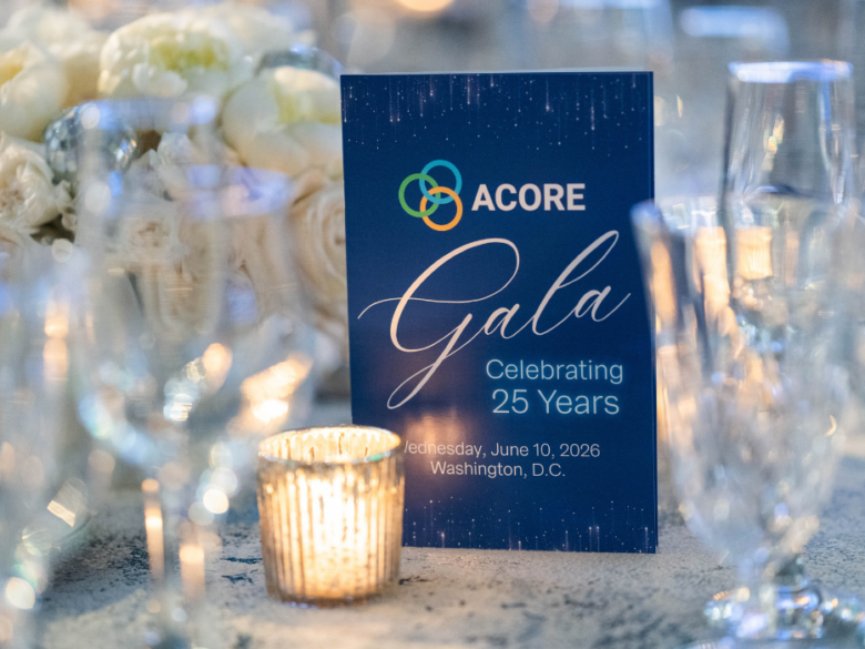 ACORE Gala 25th Anniversary Program Book cover.