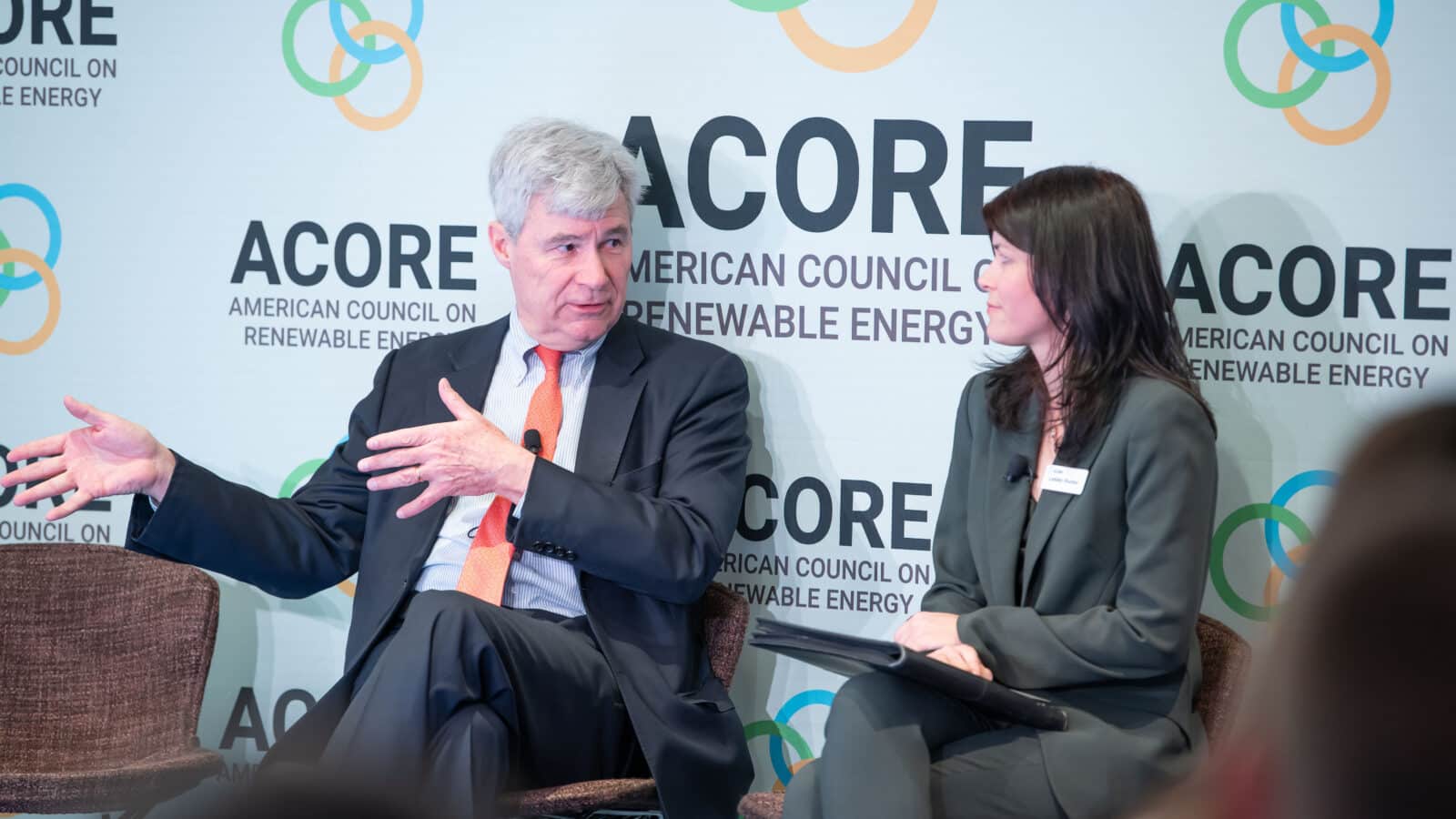 ACORE Policy Forum speakers sitting on stage.