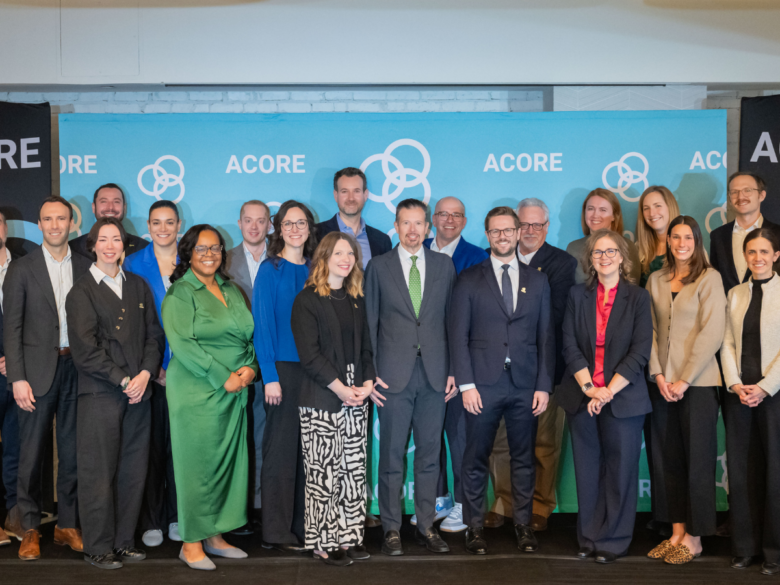 The ACORE Team smiles for a group photo at the ACORE Policy Forum.