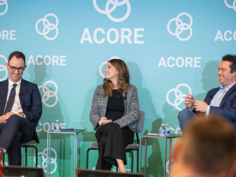 ACORE Policy Forum panelists smile on stage.