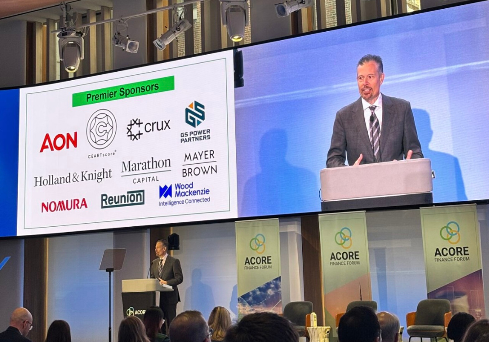 Ray Long, ACORE President and CEO, addresses Finance Forum attendees.