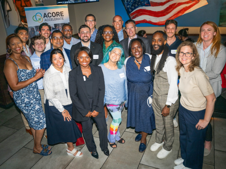 ACORE Accelerate group photo at the Yard House mixer.