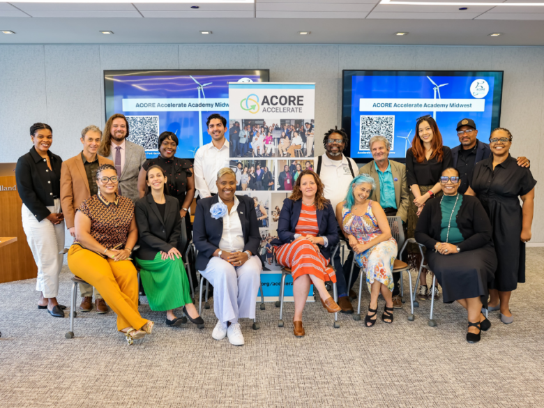 Accelerate members pose for a group photo at the ACORE Accelerate Academy Midwest.