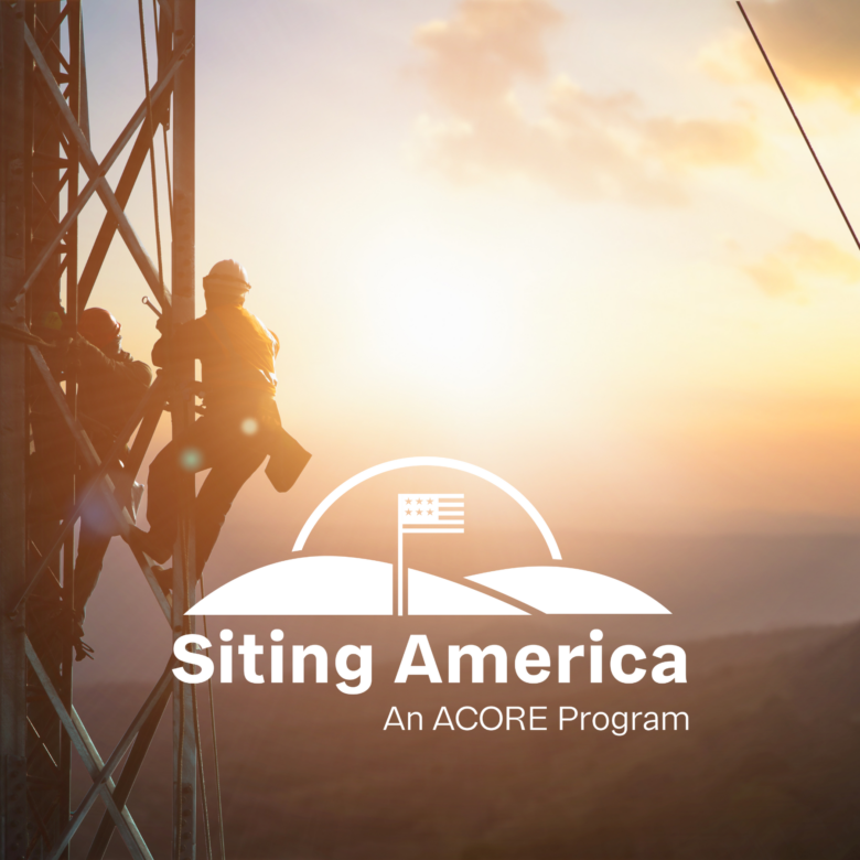 Siting America, An ACORE Program, logo