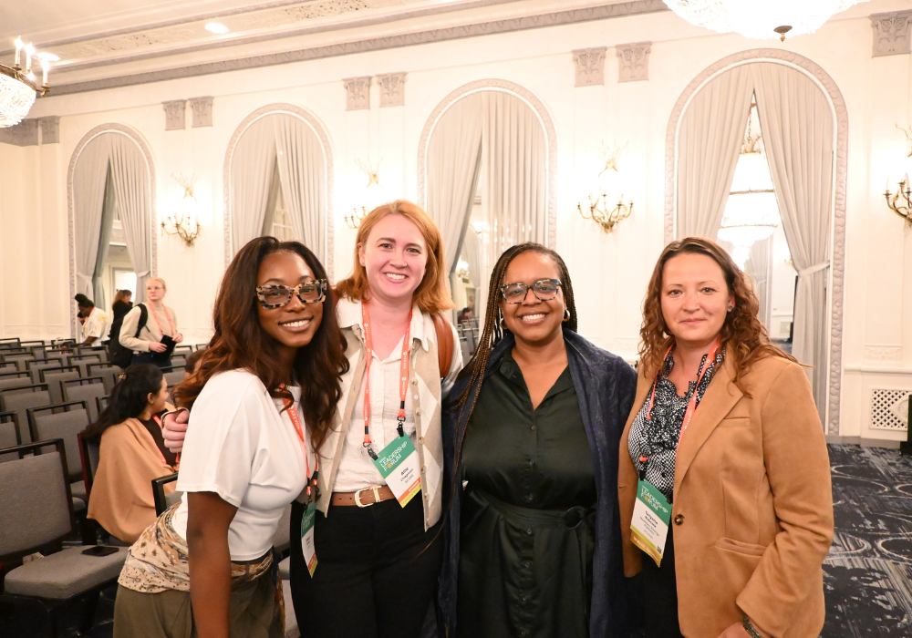 Tamari, Allie,Yejide and Tetyana Rabczak smiling for a photo.